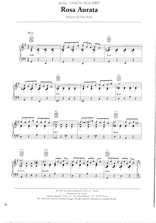Giulietta degli spiriti sheet music score pdf download